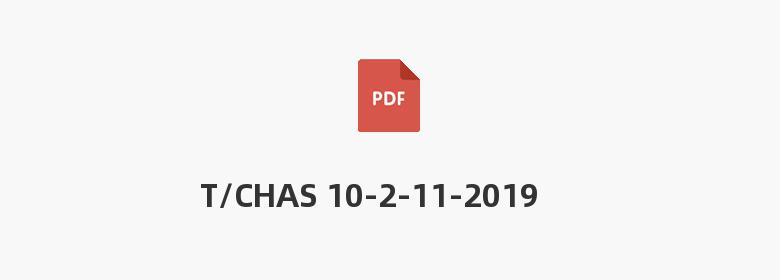 T/CHAS 10-2-11-2019